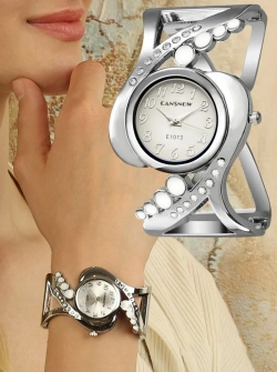 Часы-браслет кварцевые CANSNOW, серебристый W8030-04