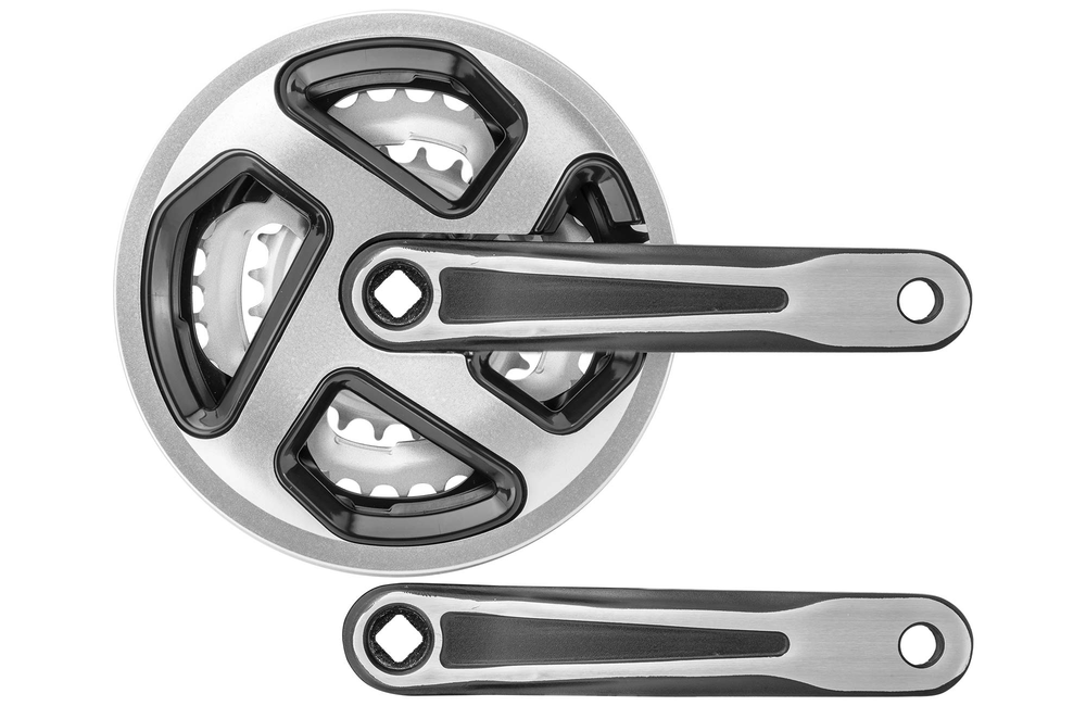 Шатуны 1/2"х3/32" 24/34/42 зуб. 170мм HDL-L362 GOLDEN SWALLOW "под ромб" сталь/алюм. серебр.-черные