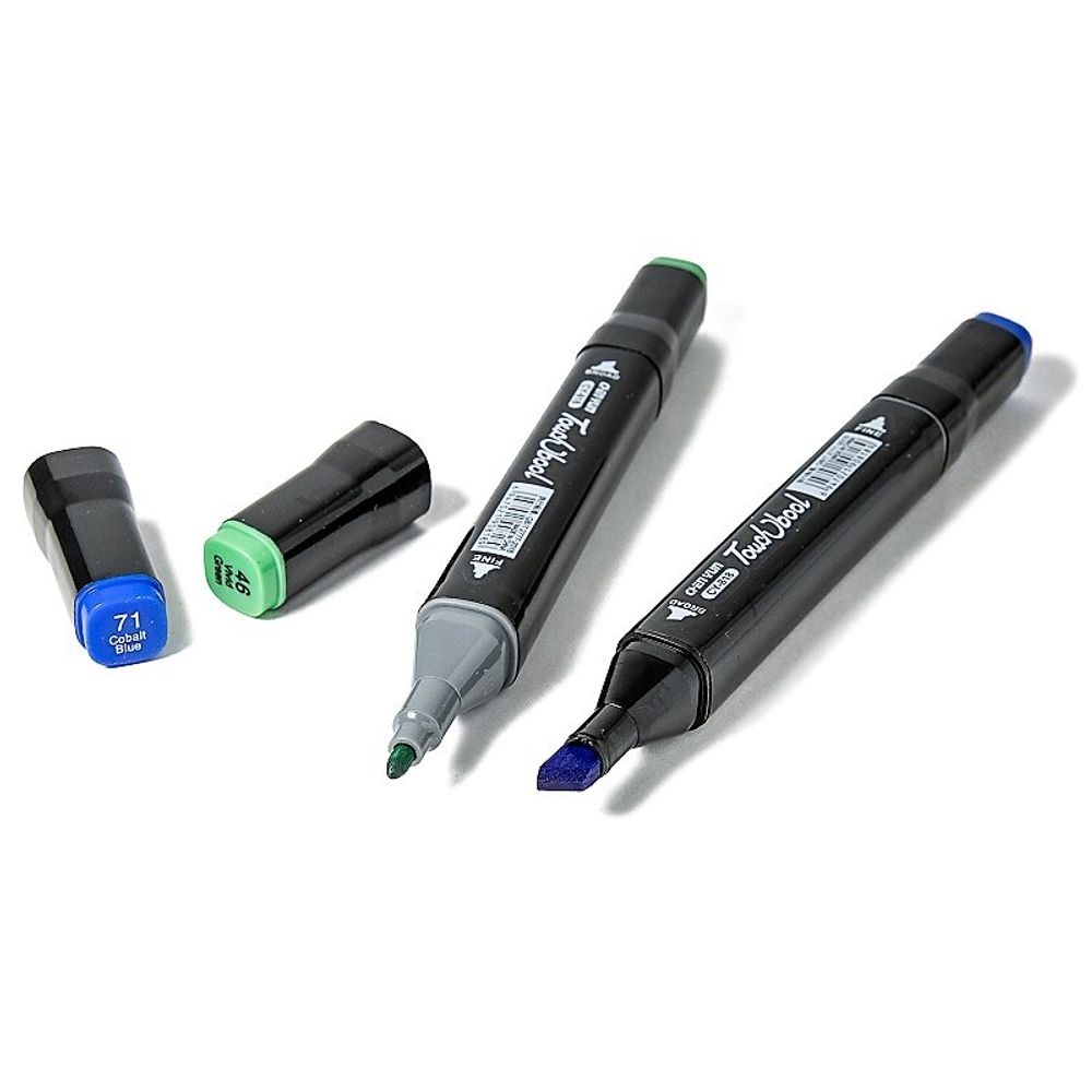 Набор маркеров для скетчинга 60цв, 2,0-6,0мм, Тouch Cool двусторонние, Egoist