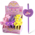 Ручка гелевая Alingar, "Love", 0,7 мм, синяя, с брелком, круглый, цветной, пластиковый корпус, карт. уп.