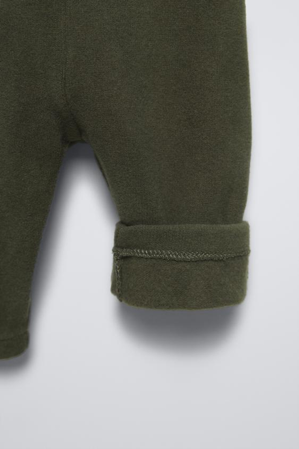 ZARA КОМБИНЕЗОН ИЗ МЯГКОЙ ТКАНИ, ЗЕЛЕНЫЙ