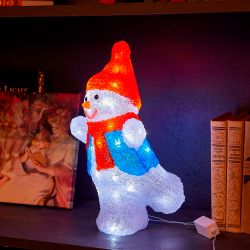 ULD-M2234-040-STA WHITE IP20 SNOWMAN-2 Фигура светодиодная Снеговик-2. 30x35см. 40 светодиодов. Белый свет. Провод прозрачный. TM Uniel