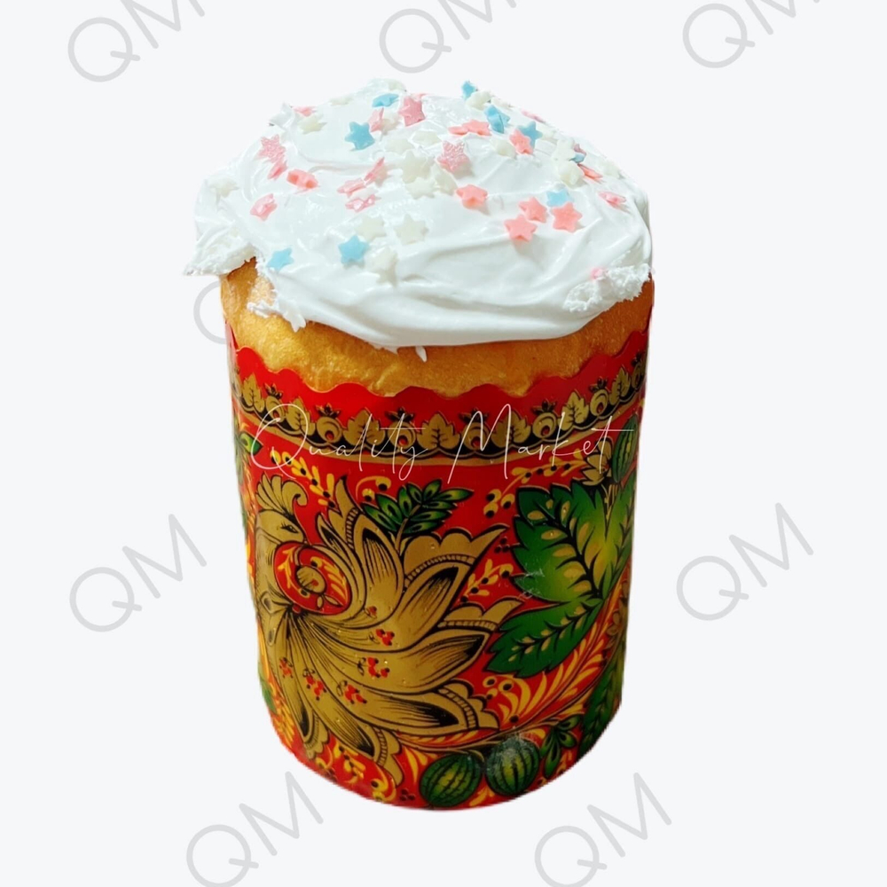 Форма бумажная под кулич 90/90 мм "Хохлома" от 20 шт/ 1 упак