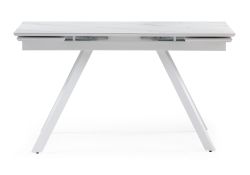 Стол Габбро 140(200)х80х76 белый мрамор / белый