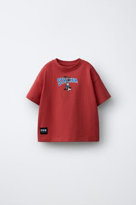 ZARA ФУТБОЛКА С ПРИНТОМ FIFA CLASSICS - FIFA WORLD CUP ™ 1998, КРАСНЫЙ
