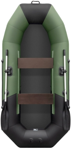 Лодка Таймень NX 270, 2700*1300*360 мм., цвет зеленый - черный
