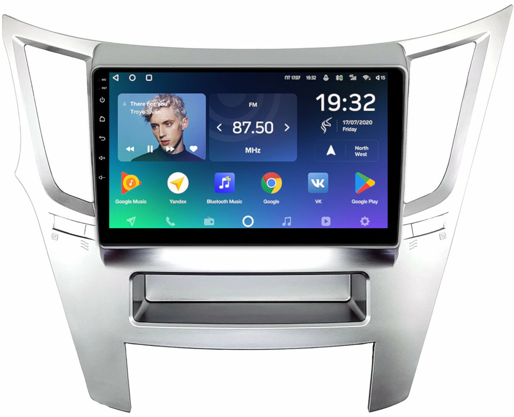 Магнитола для Subaru Legacy 5, Outback 4 2009-2014 (левый руль, рамка серебро) - Teyes SPRO+ на Android 10, ТОП процессор, 4Гб+32Гб, 4G SIM-слот