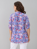 Блузка БЛ-131/джинса-надписисиреневые
