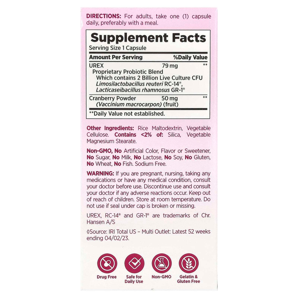 Nature's Bounty, Healthy PH Balance + Cranberry`` 30 капсул