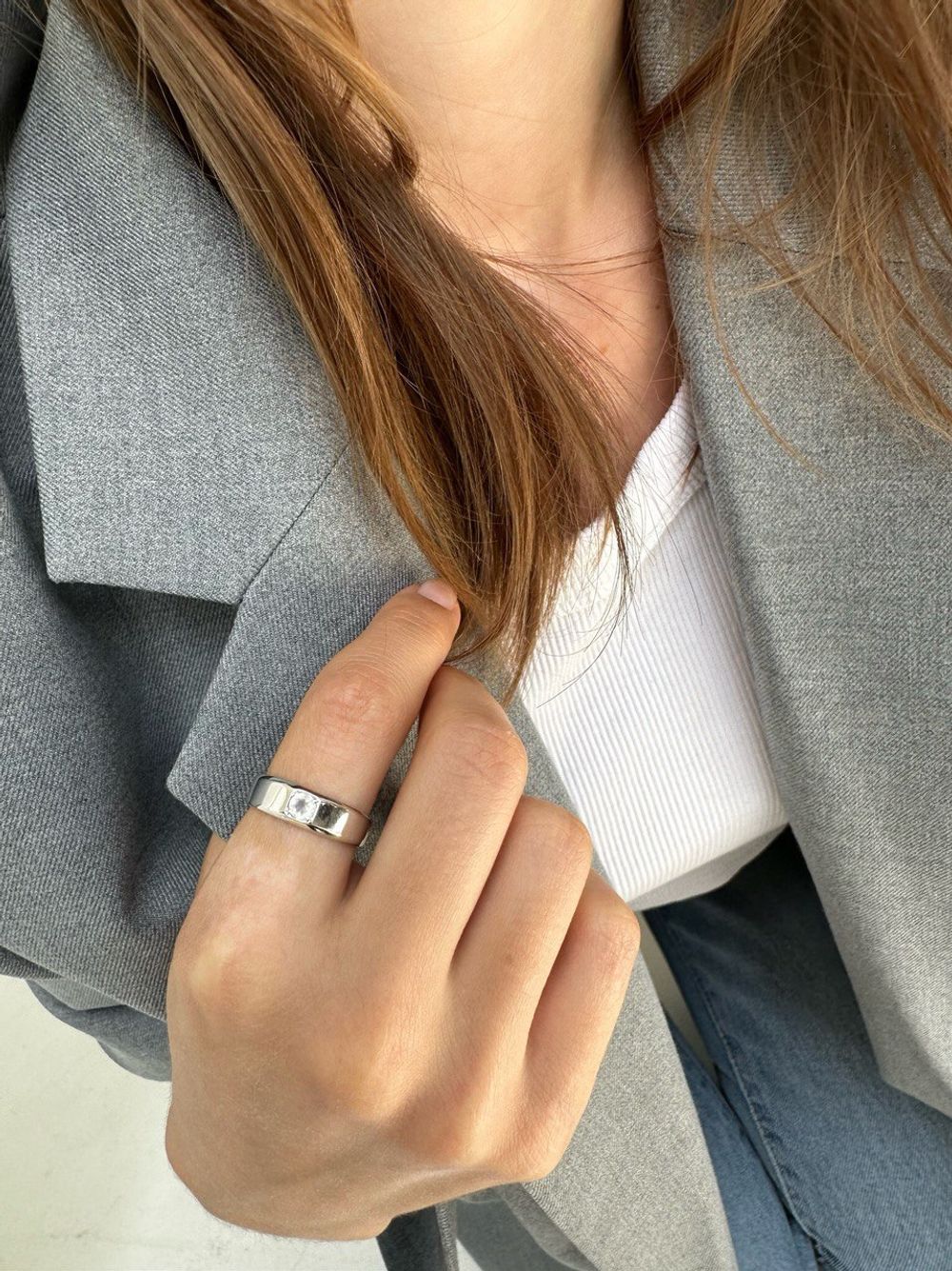 Кольцо Crystal Round с лунным камнем