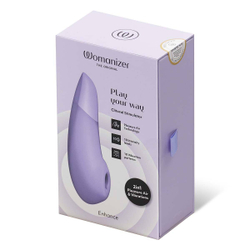 Сиреневый бесконтактный клиторальный стимулятор Womanizer Enhance с вибрацией