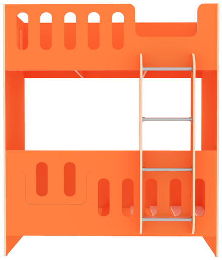Двухъярусная кровать КарИВи cо сплошным бортом ДС-26 80x160 Оранжевый