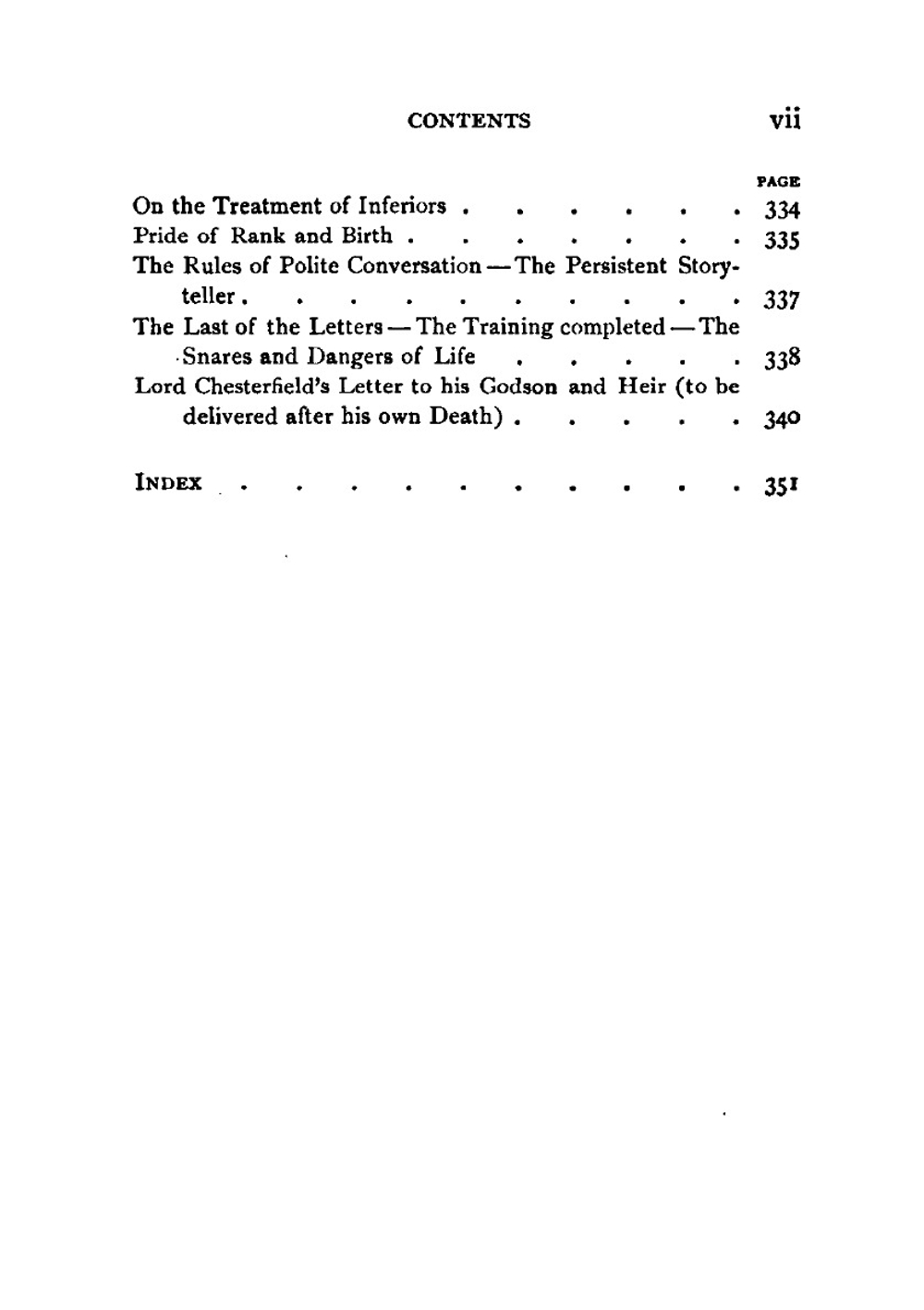 A Selection from the Letters of Lord Chesterfield to His Son and His Godson, 1742 to 1772 | Philip Dormer Stanhope Earl of Chesterfield; Charles Welsh