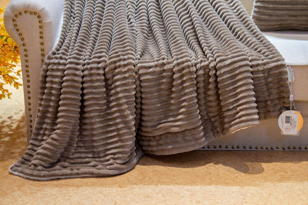 Плед 160x220 Sofi De MarkO Полоса коричневый