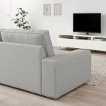 Диван угловой 6-местный с оттоманкой - IKEA KIVIK/КИВИК ИКЕА, светло-серый