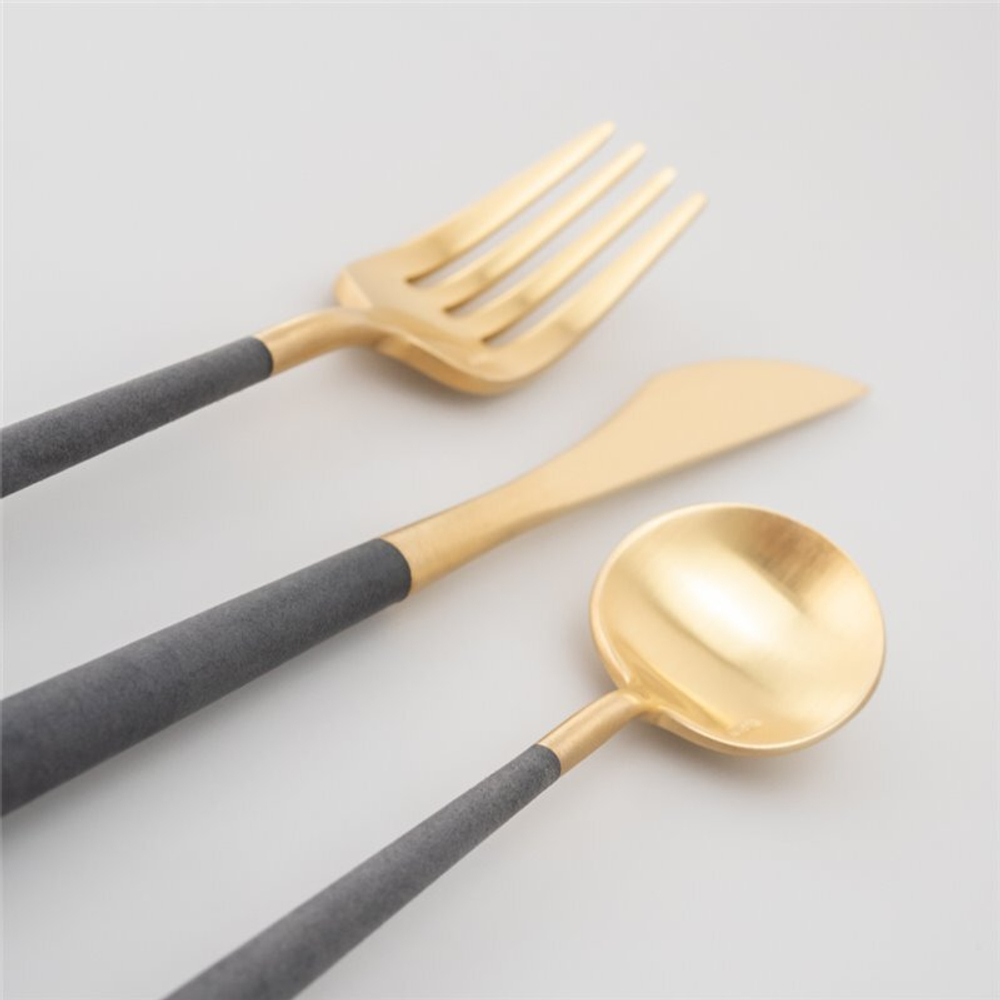 Набор NEO GREY GOLD 46столовые приборы Belo Inox Золотой