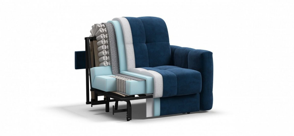 Кресло-кровать BOSS Sleep велюр Monolit синий