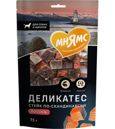 Мнямс Лакомство для собак "Стейк по-скандинавски" 75гр.