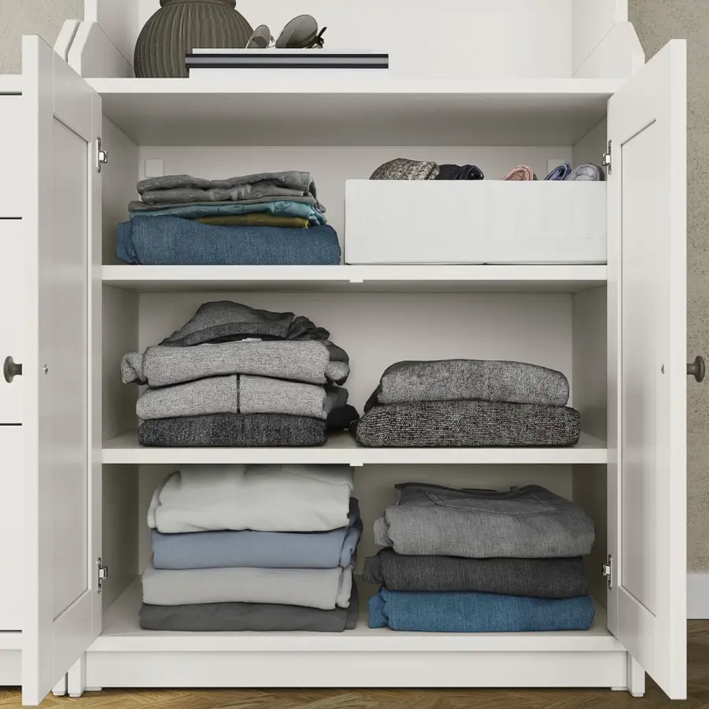 Шкаф - HAUGA IKEA/ ХАУГА ИКЕА,  208x116 см, белый
