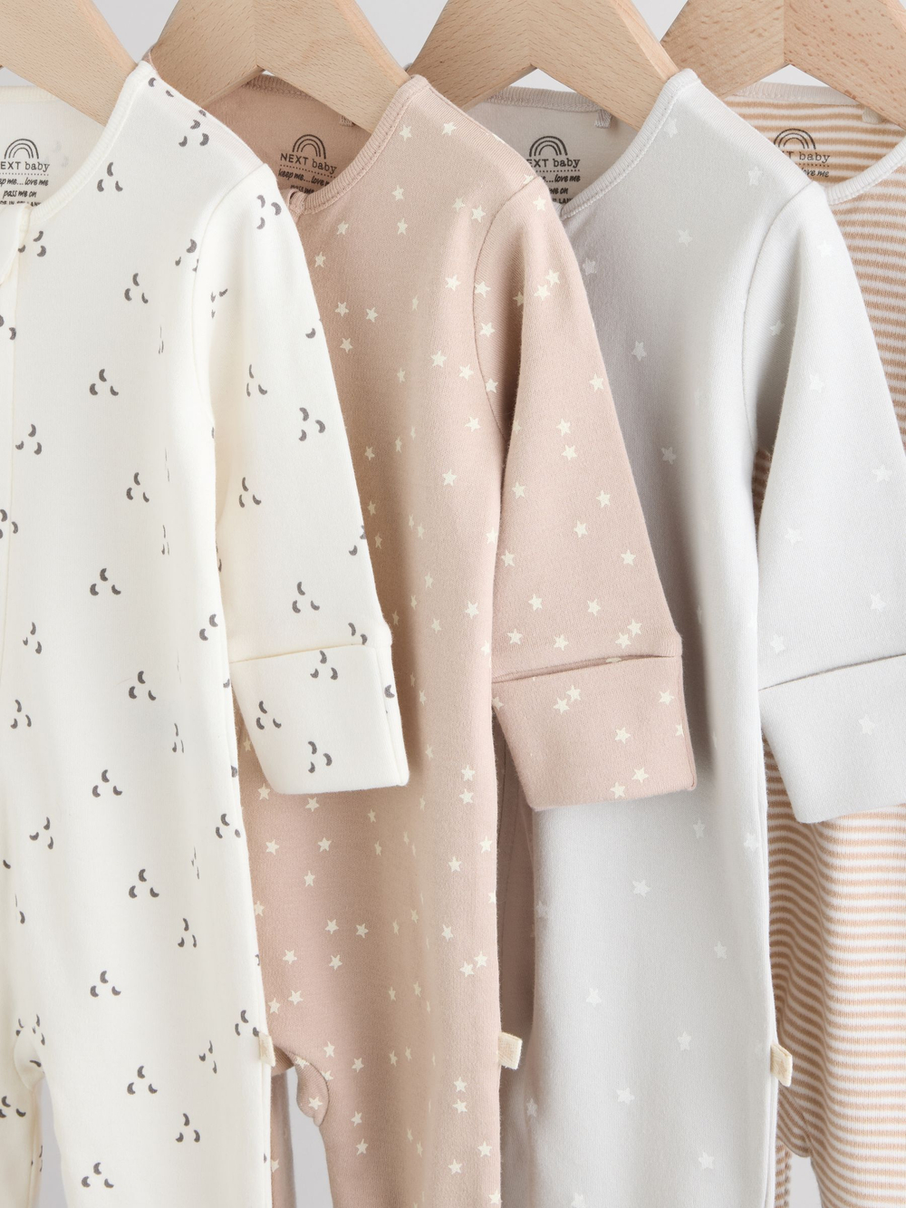 Комбинезон / Слип для малышей Next AW3-259, 4 шт., Кремовый, Бежевый