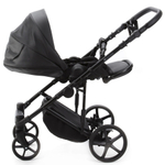 Детская коляска Adamex Zico Deluxe New 3 в 1 ZN-SA02 ЧЕРНАЯ КОЖА