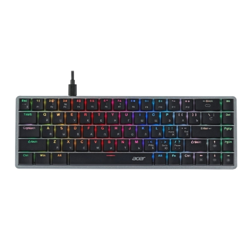 Клавиатура Acer OKW302 [ZL.KBDCC.01C] USB, серебристый