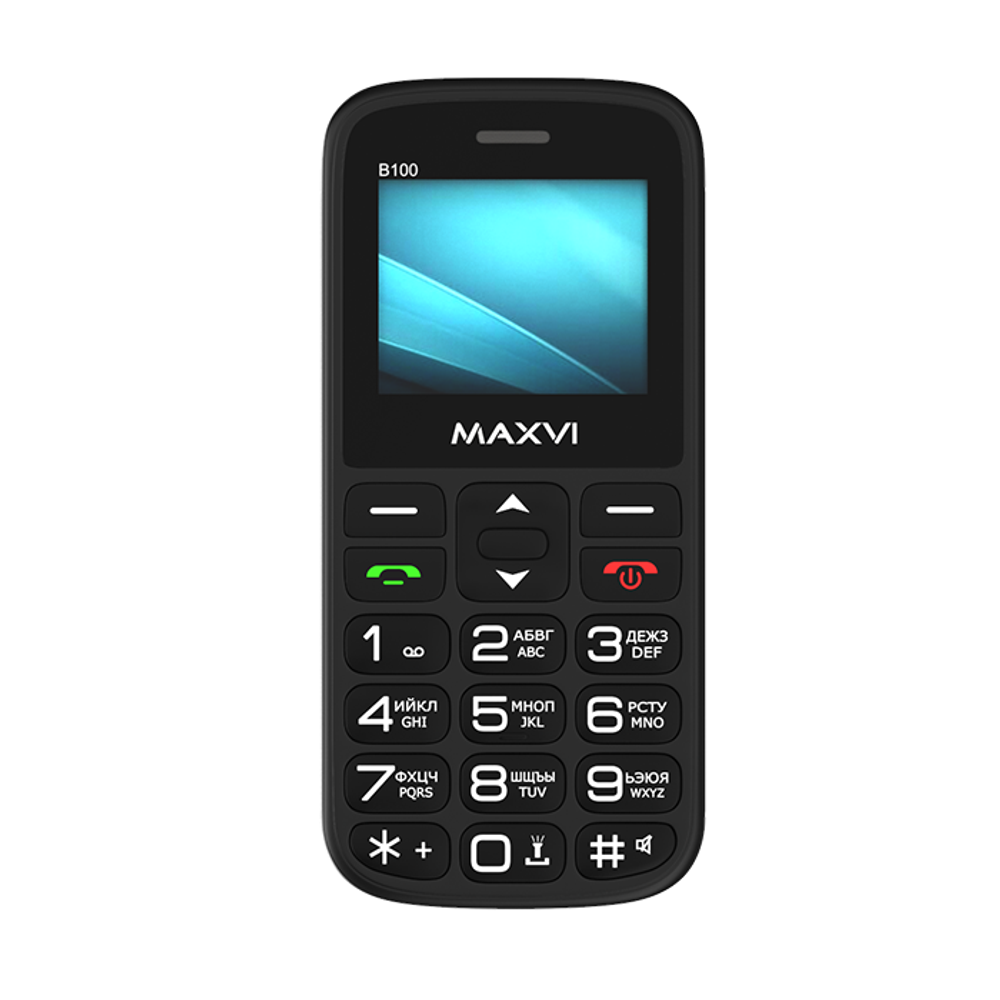 Сотовый телефон Maxvi B100 Black (без камеры)