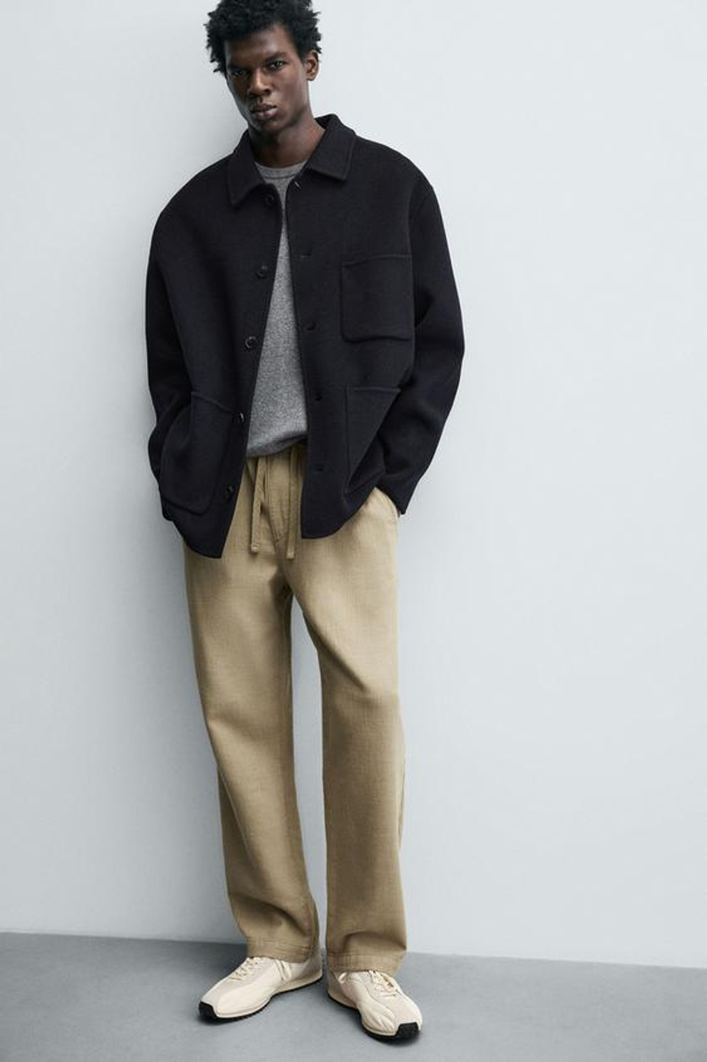 ZARA БРЮКИ RELAXED FIT С РЕЛЬЕФНОЙ СТРУКТУРОЙ, РЫЖЕВАТО-КОРИЧНЕВЫЙ