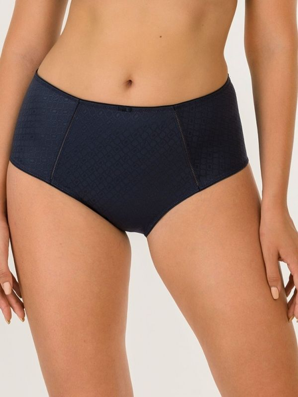 Высокие трусы-слипы из жаккарда (Размер: 50) (Цвет: пудровый)