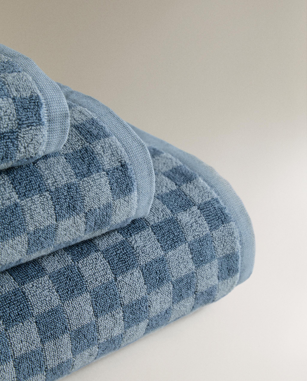 Zara Home Полотенце для лица и рук из хлопка, синий