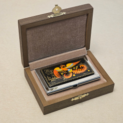 Визитница "Жар-птица" №7 (роспись Палех)