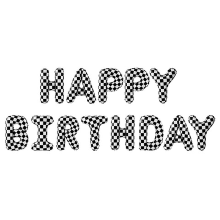 Набор шаров-букв «Happy Birthday. Пит-Стоп» 