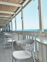 Кресло пластиковое Papatya Luna Stripe, белый