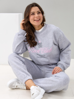 Костюм с брюками КБфн-090/серый-меланж-п