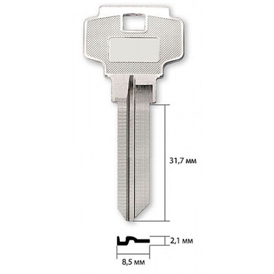 Заготовка английского ключа 10311 DX6 D7S DX3R DXT6L DEXTER АНГЛ КНР