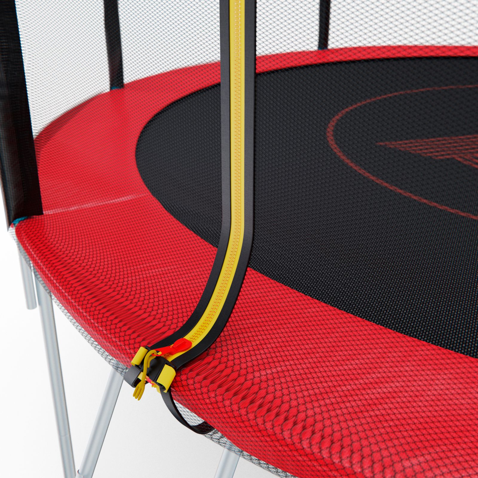Батут с сеткой DFC PELPO 12ft с лестницей, RED фото №6