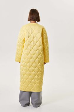 Стеганое пальто, желтое
