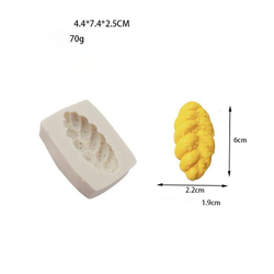 Молды силиконовые для творчества "Набор: Батон, Багет, Хала" / Форма для отливок из мыла, воска, гипса, эпоксидной смолы