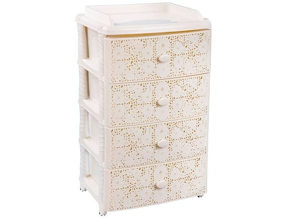 Комод 4-х секционный "Лаура" широкий (сл.кость)