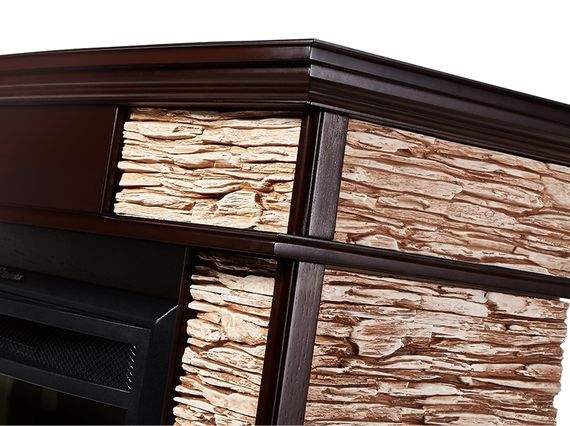 Портал Firelight Scala 30 камень сланец скалистый бурый, шпон тёмный дуб купить в Москве и Московской области по низкой цене с доставкой по России — (3) Портал Firelight Scala 30 камень сланец скалистый бурый, шпон тёмный дуб — (3)