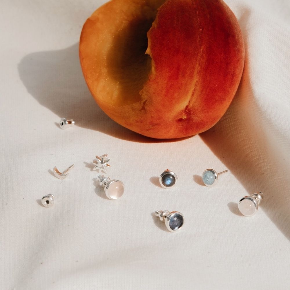 Моносерьга Alpha с голубым топазом