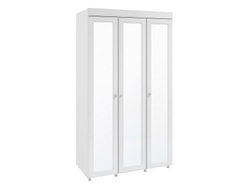 Шкаф 3-х дверный с 3-я зеркалами Монако МН-55 белое дерево