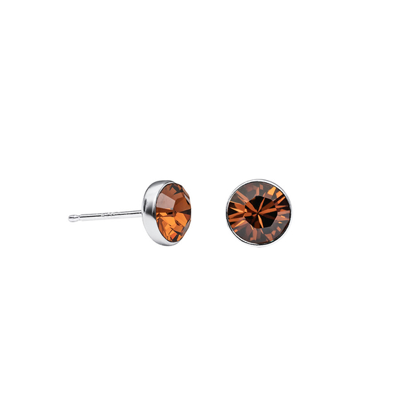Серьги-пусеты Fiore Luna Smoked Topaz SWE297 ST S