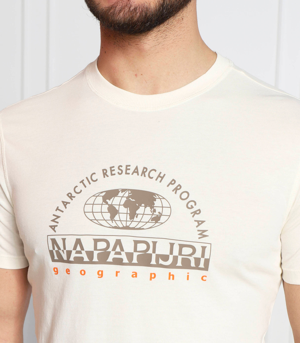 футболка s-macas ss Napapijri - бежевый(NP0A4H2H)
