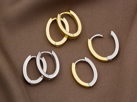 Швензы Овальные кольца Биколор 16,5х13мм