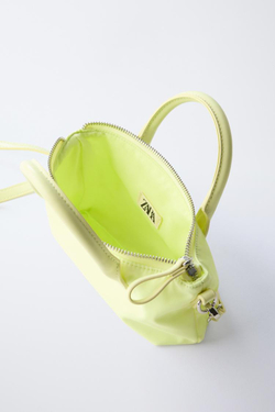 ZARA СУМКА ИЗ НЕЙЛОНА, ЖЕЛТЫЙ