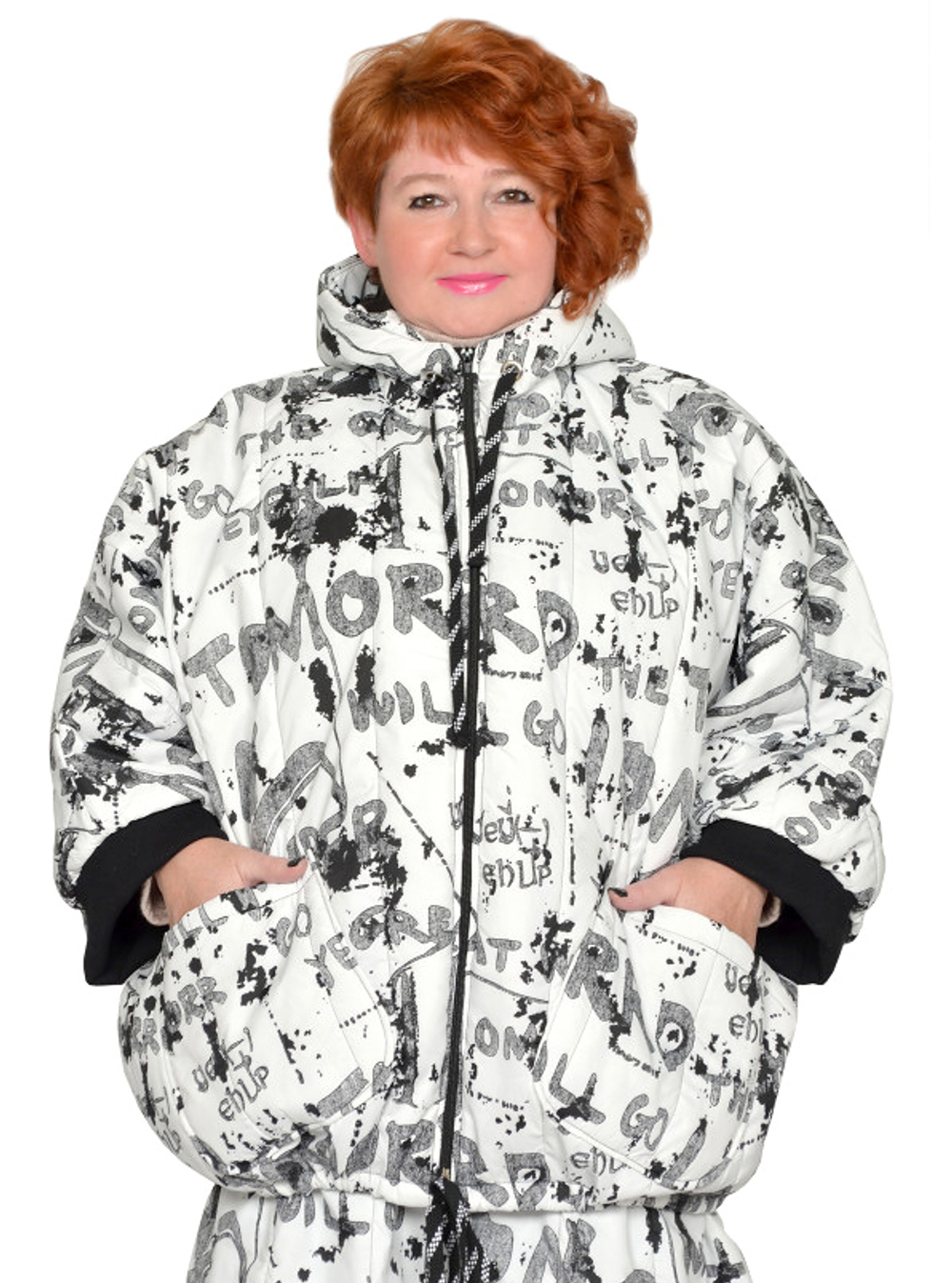 Куртка-пончо стеганая Руна