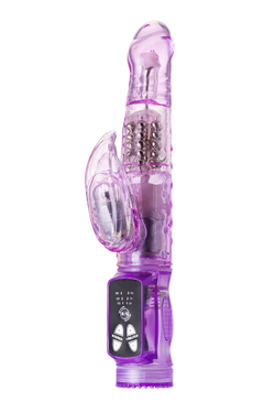 Вибратор с клиторальным стимулятором A-Toys by TOYFA High-Tech fantasy, TPE, фиолетовый, 22 см