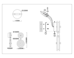 LH31118/2 BS/CL латунь/прозрачный 15W 3000K 200*90*390