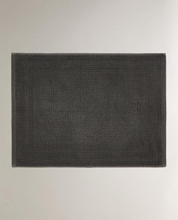 ZARA HOME КОВРИК ДЛЯ ВАННОЙ ИЗ ХЛОПКА С АНТИСКОЛЬЗЯЩЕЙ ПОВЕРХНОСТЬЮ, ТЕМНО-СЕРЫЙ